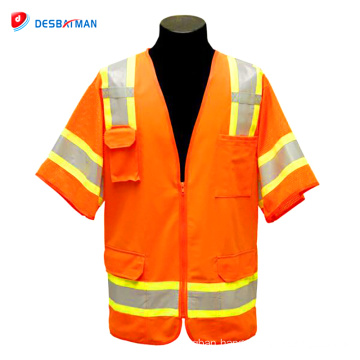 Hot selling cheap fashion professional hi vis vest with pockets